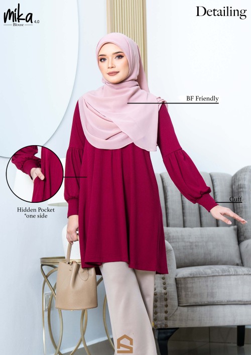 Mika Blouse - Berry