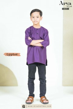 Arya : Kurta Kid - Eggplant