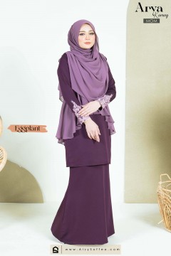 Arya : Kurung Mom - Eggplant