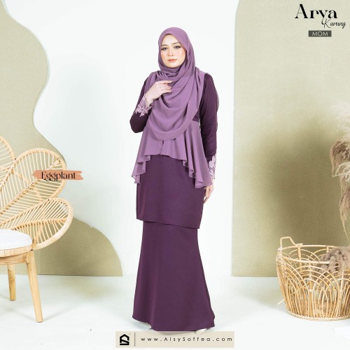 Arya : Kurung Mom - Eggplant