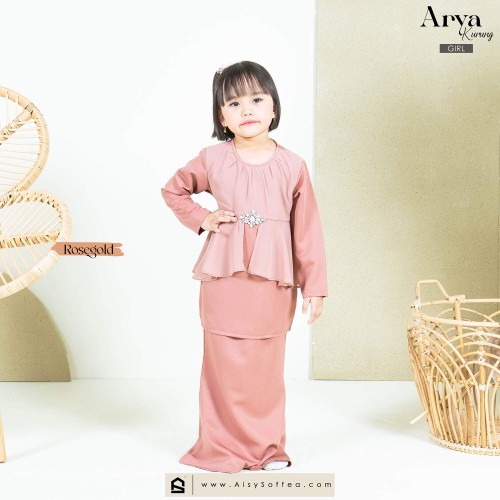 Arya : Kurung Kid - Rosegold (Tiada Manik)