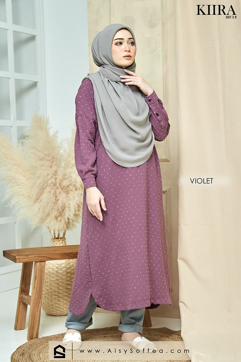 Aisysoffea Muslimah Daily Wear New In Kiira Suit 2 0 Kiira Suit 2 0 Violet